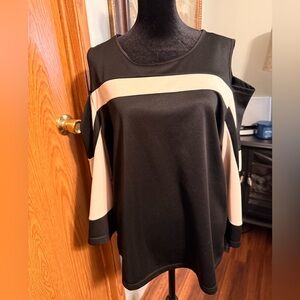 Black and Cream Women's Top